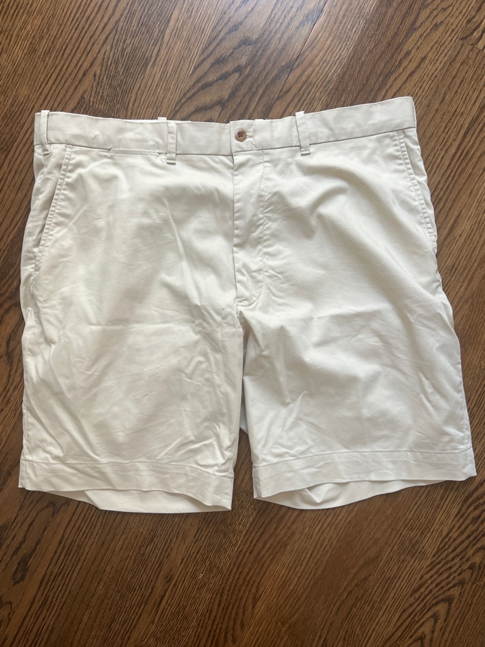 Polo by Ralph Lauren Off-White Flat Front Golf Khaki Shorts. Size 36